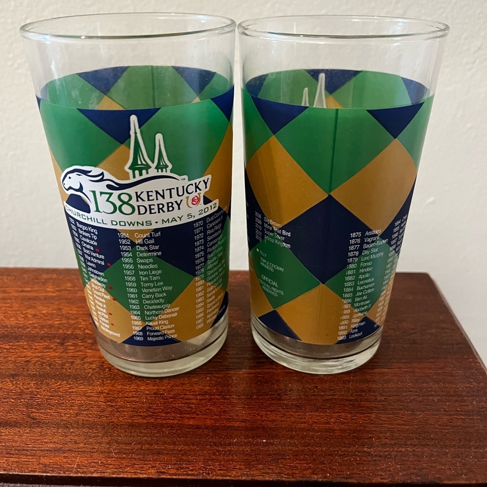 138th Kentucky Derby Commemorative Glasses (2012) - set of two